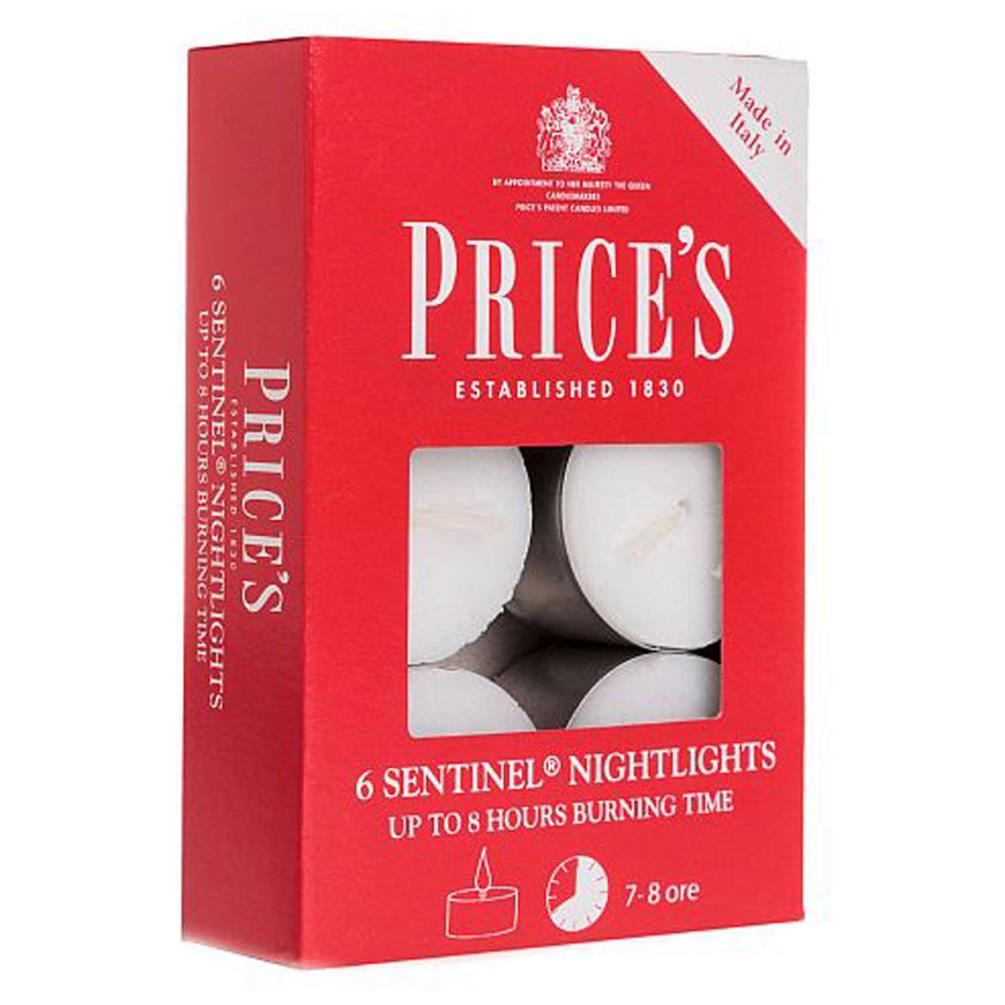 Price's Sentinel Nightlight Long Burning Tealights (Pack of 6) £2.97